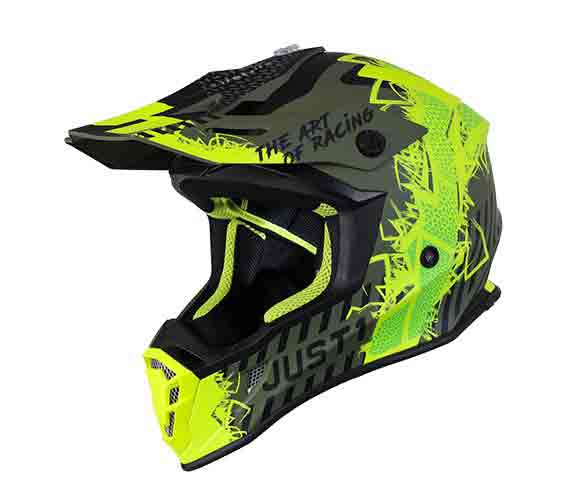 CASCO JUST1 J38 MASK FLUO YELLOW / BLACK / GREEN XS